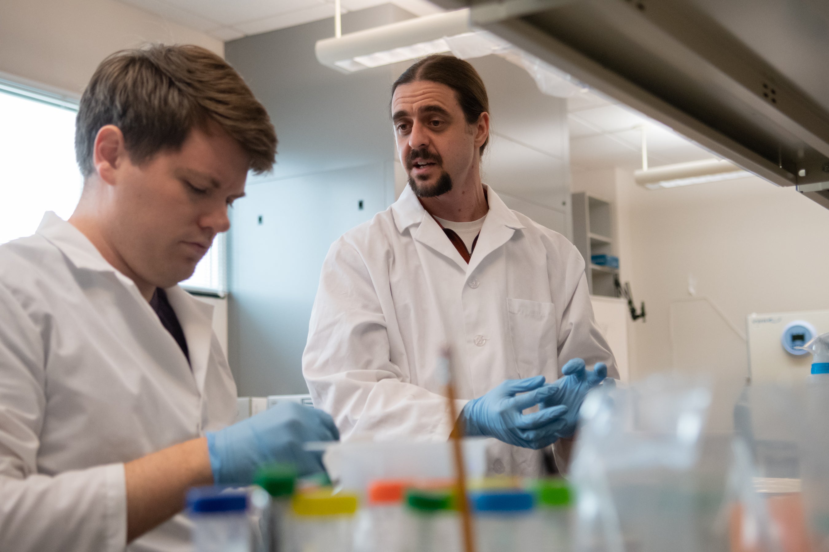 Two men in lab