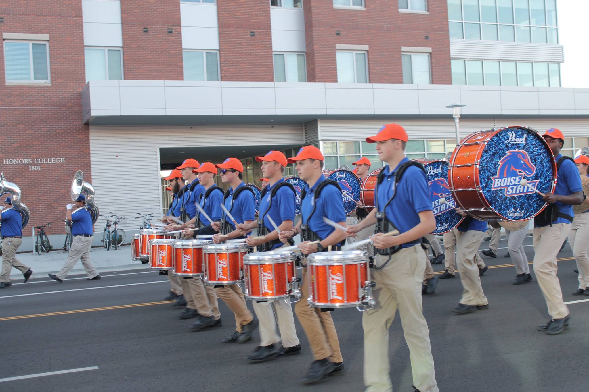 marching band drummers