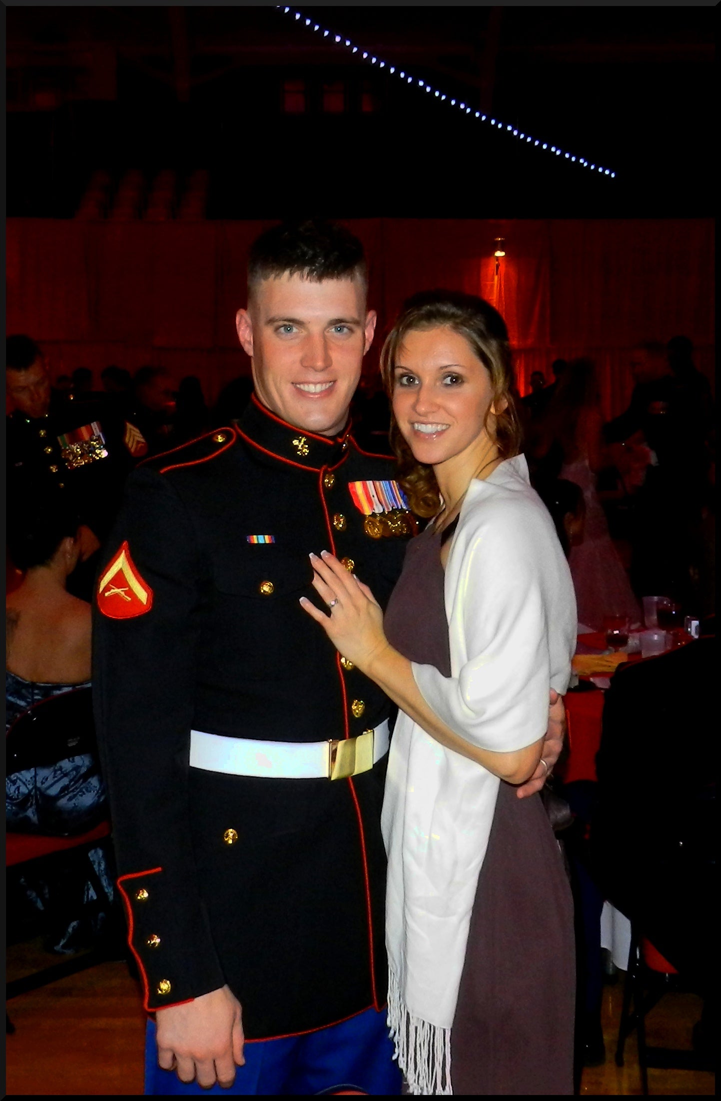 Ben Adams and his wife at a formal event