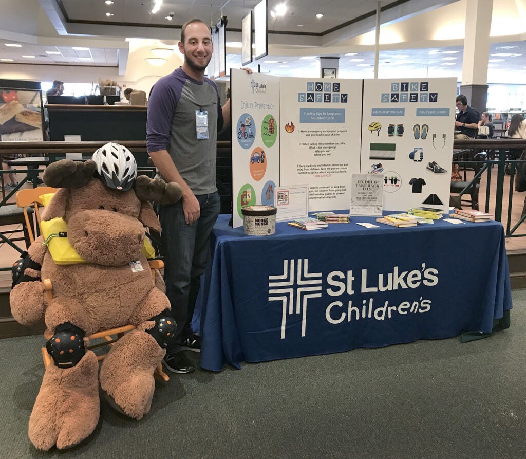 Duncan at St. Luke's promotional table