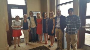 Zeynep Hansen and Sue Lovelace (Jordan family member) with recipients.
