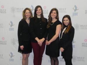 Boise State University’s College of Business and Economics 2016 Hult Prize Team: Hannah Coad, Connor Sheldon, Haley Shaffer, and Taylor Reed (left to right) at the Hult Prize Competition in Shanghai, China.