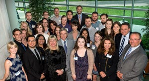 Boise State students at Beta Gamma Sigma Induction Ceremony April 2016