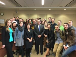 Boise State finance and economics students with John Williams CEO of Federal Reserve Bank San Fransisco