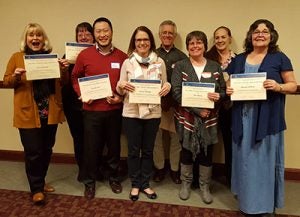 Health Sciences staff that earned certificates in process improvement