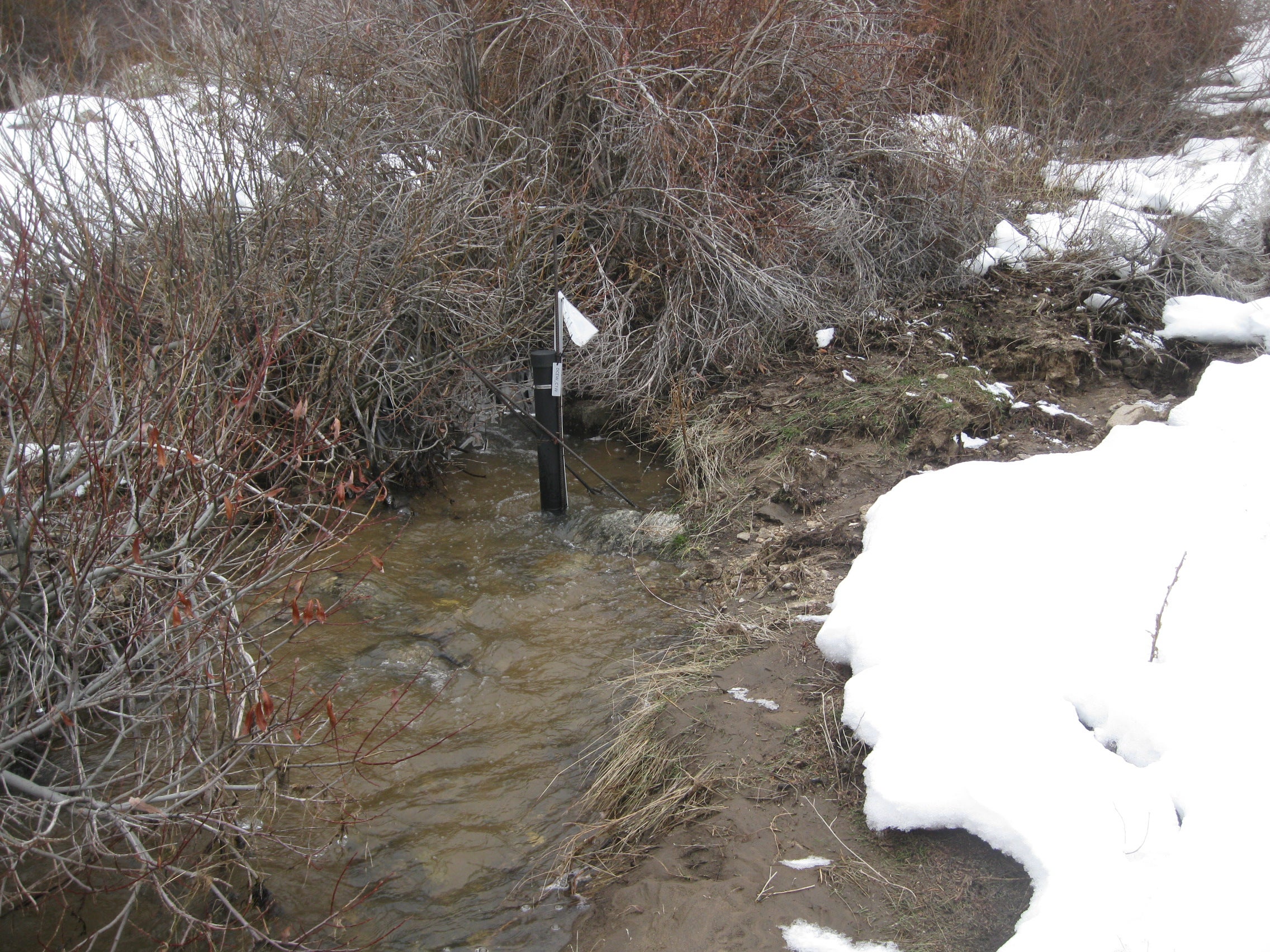 creek measurement in winter