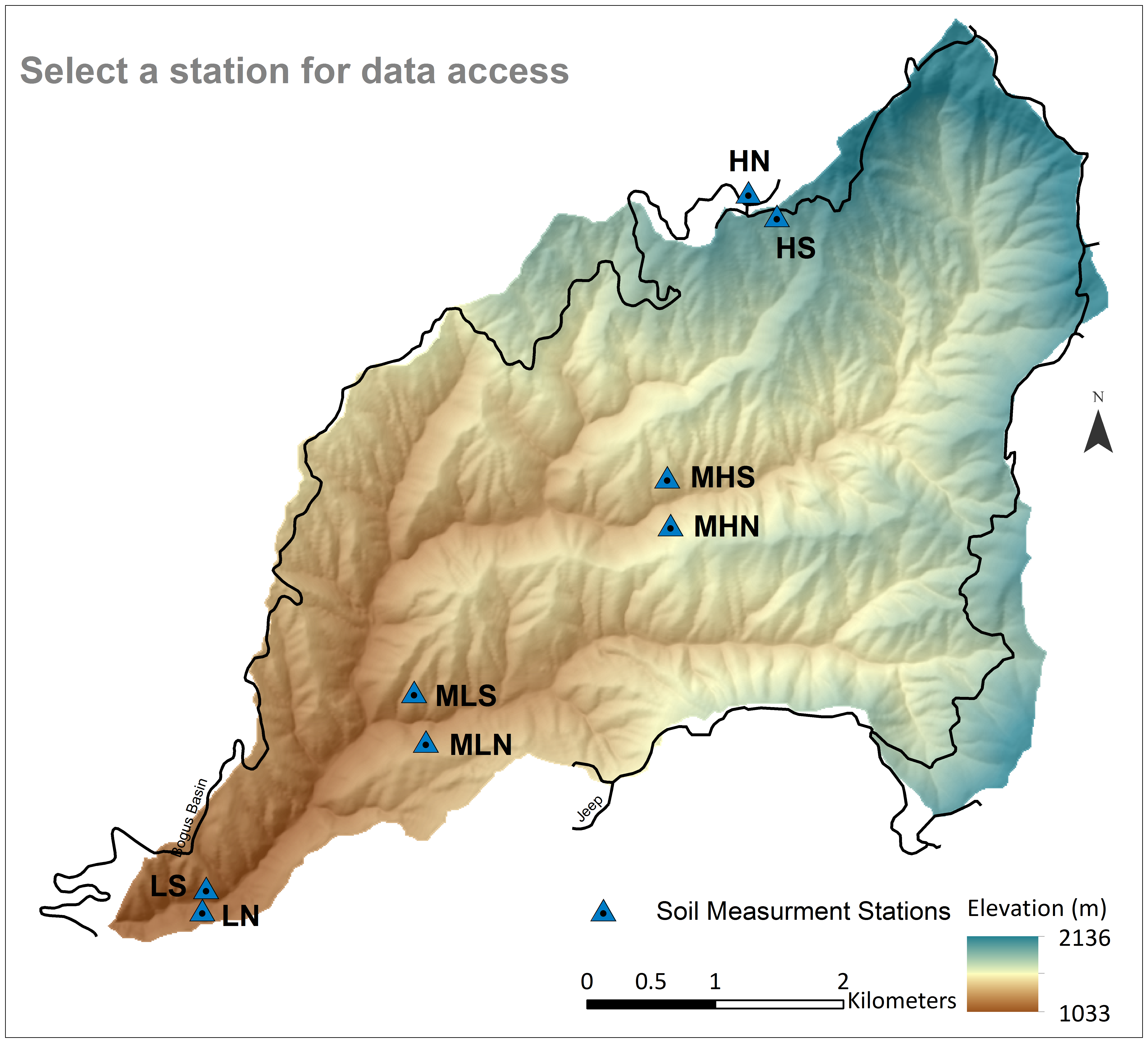 Soil Measurement stations map
