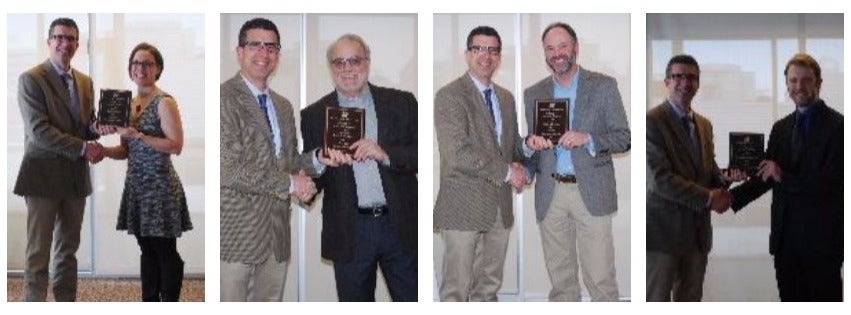 Compilation image of faculty receiving their awards