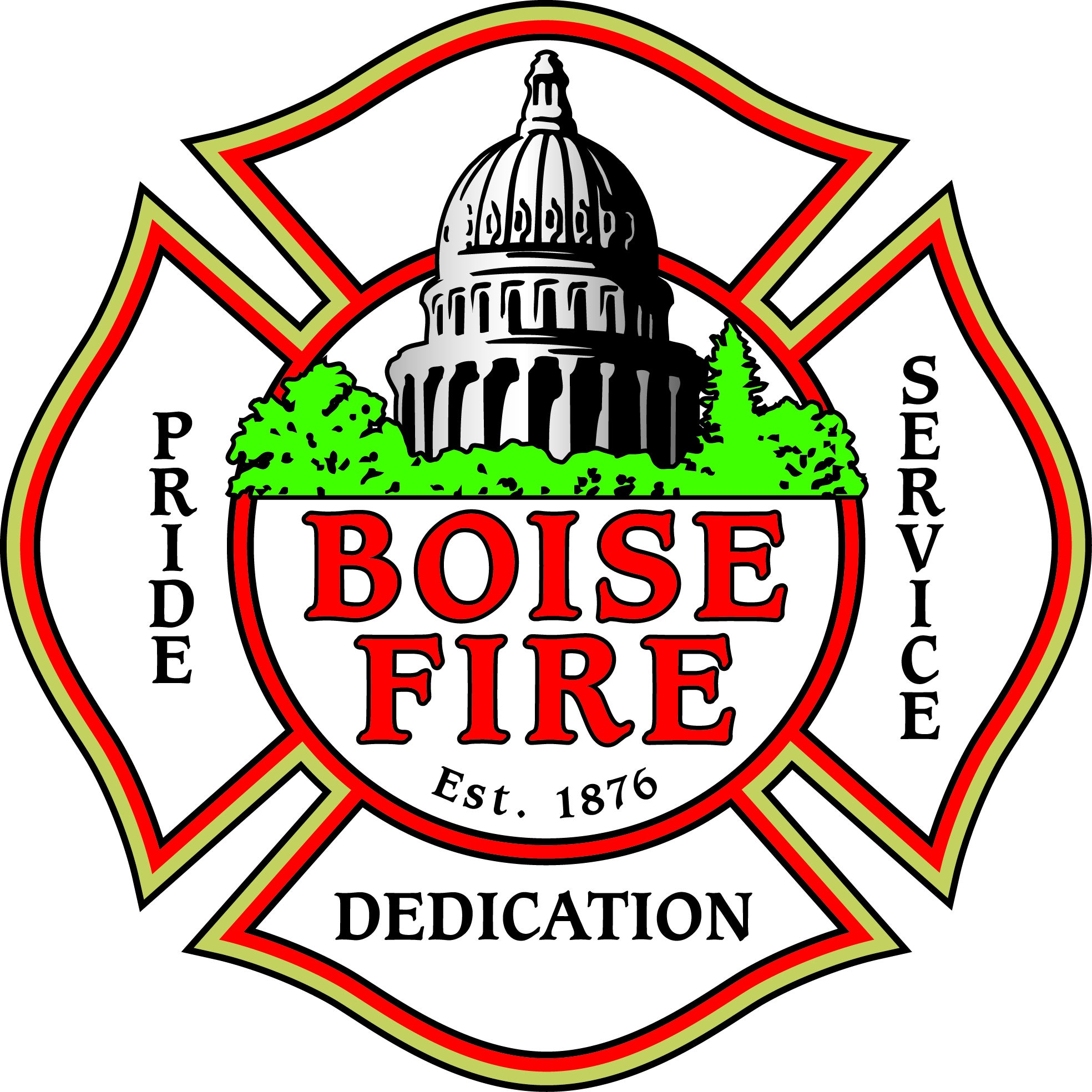 Boise Fire Est. 1876 - Pride, Service, Dedication