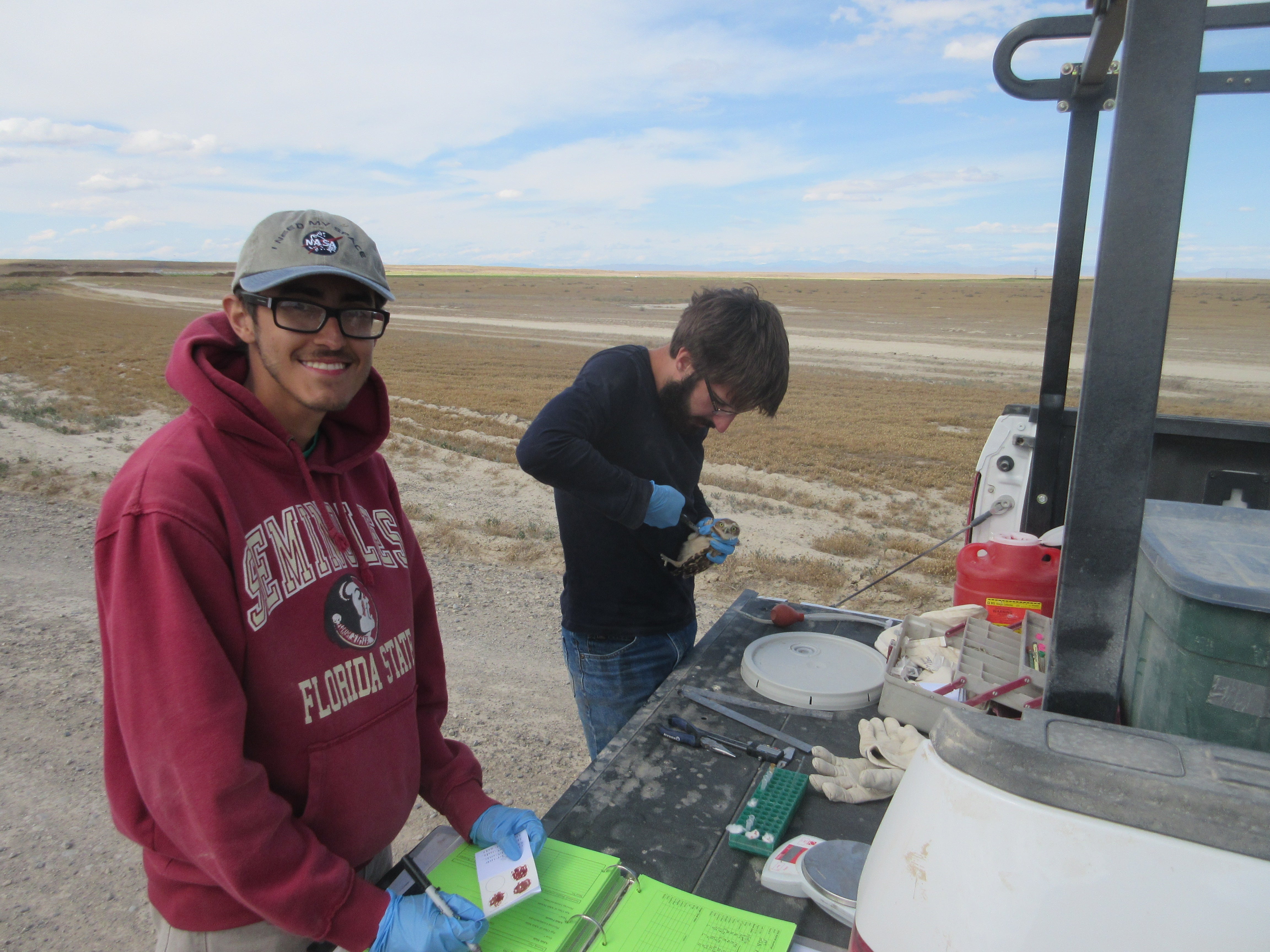 REU-RR students performing fieldwork as a program benefit