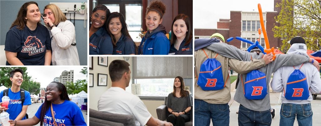 collage of photos of Boise State students
