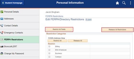 example or where to release or restrict restrictions