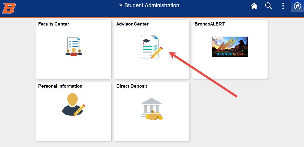 example of advisor center tile