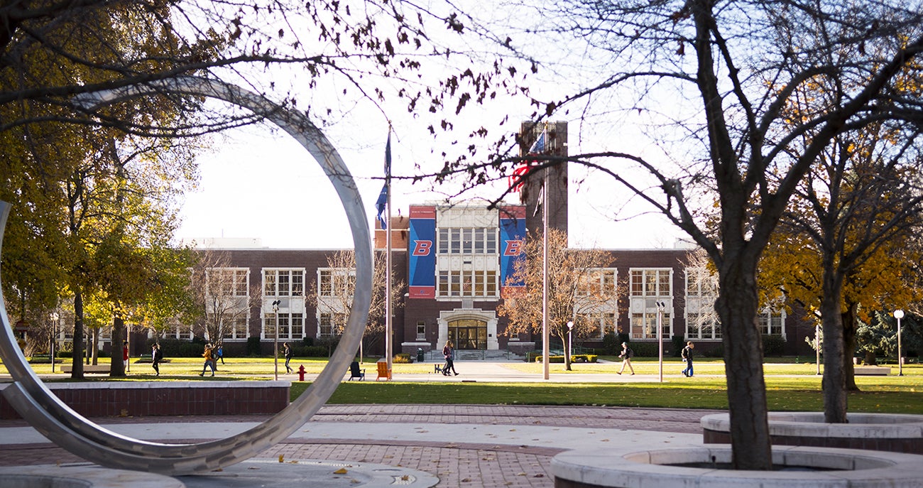 Boise state quad and admin building