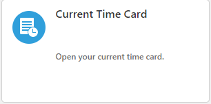 Screenshot of current time card graphic link - Open your current time card