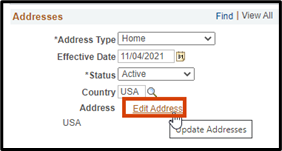 The edit address link is at the bottom of the address field