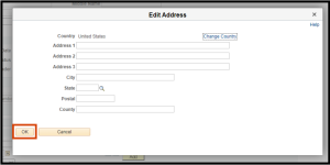 Edit Address screen from Campus Solutions