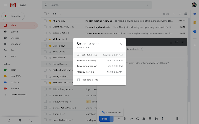 Gmail Schedule Send Time