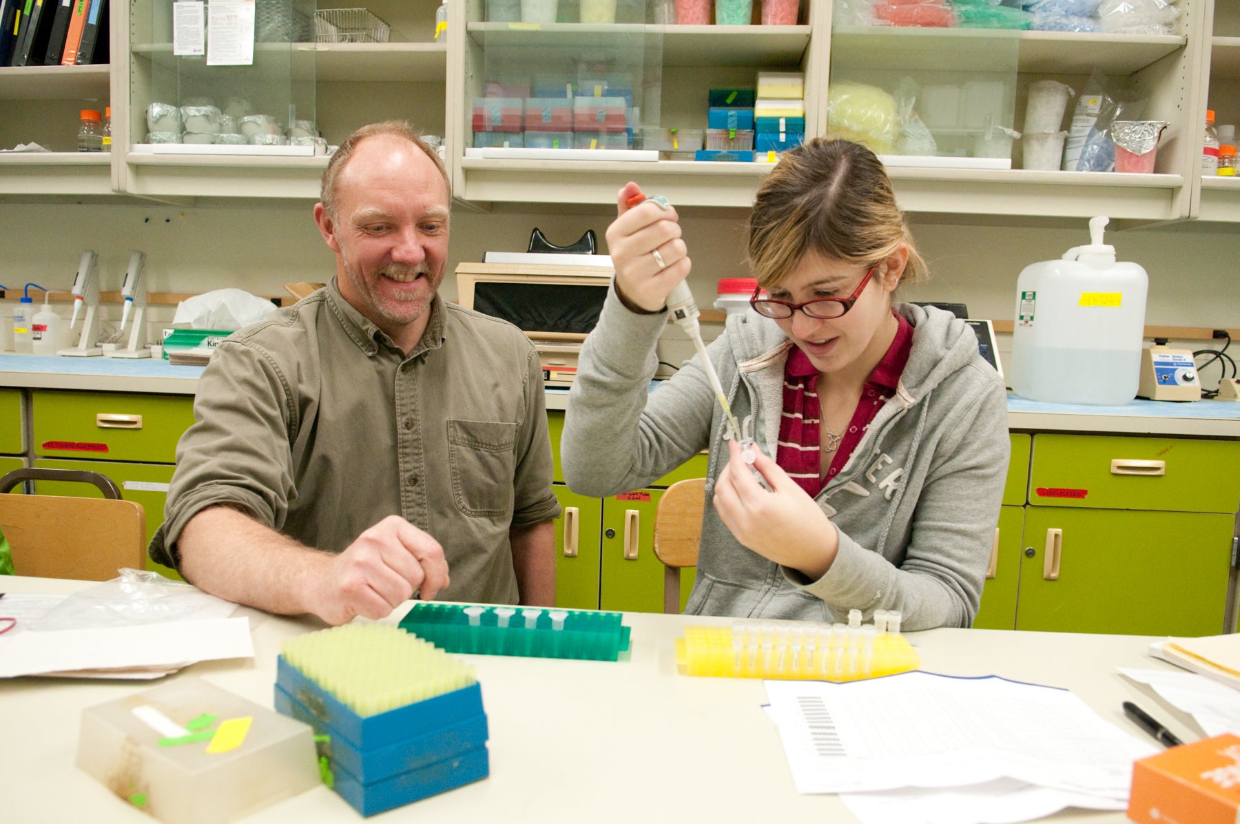 Professor Jim Smith with Student