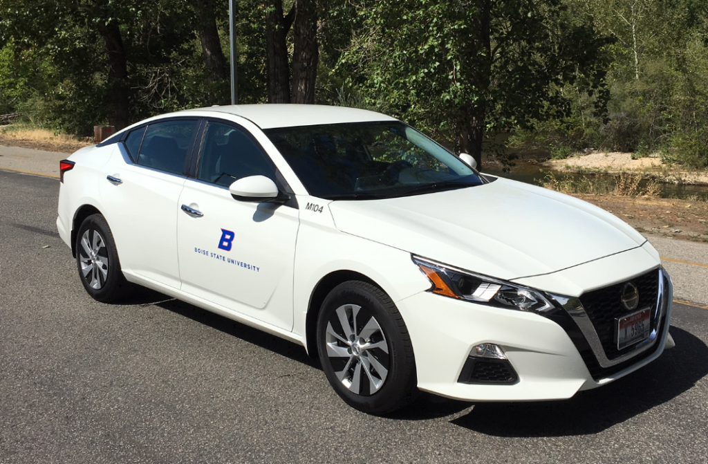 White Nissan Altima