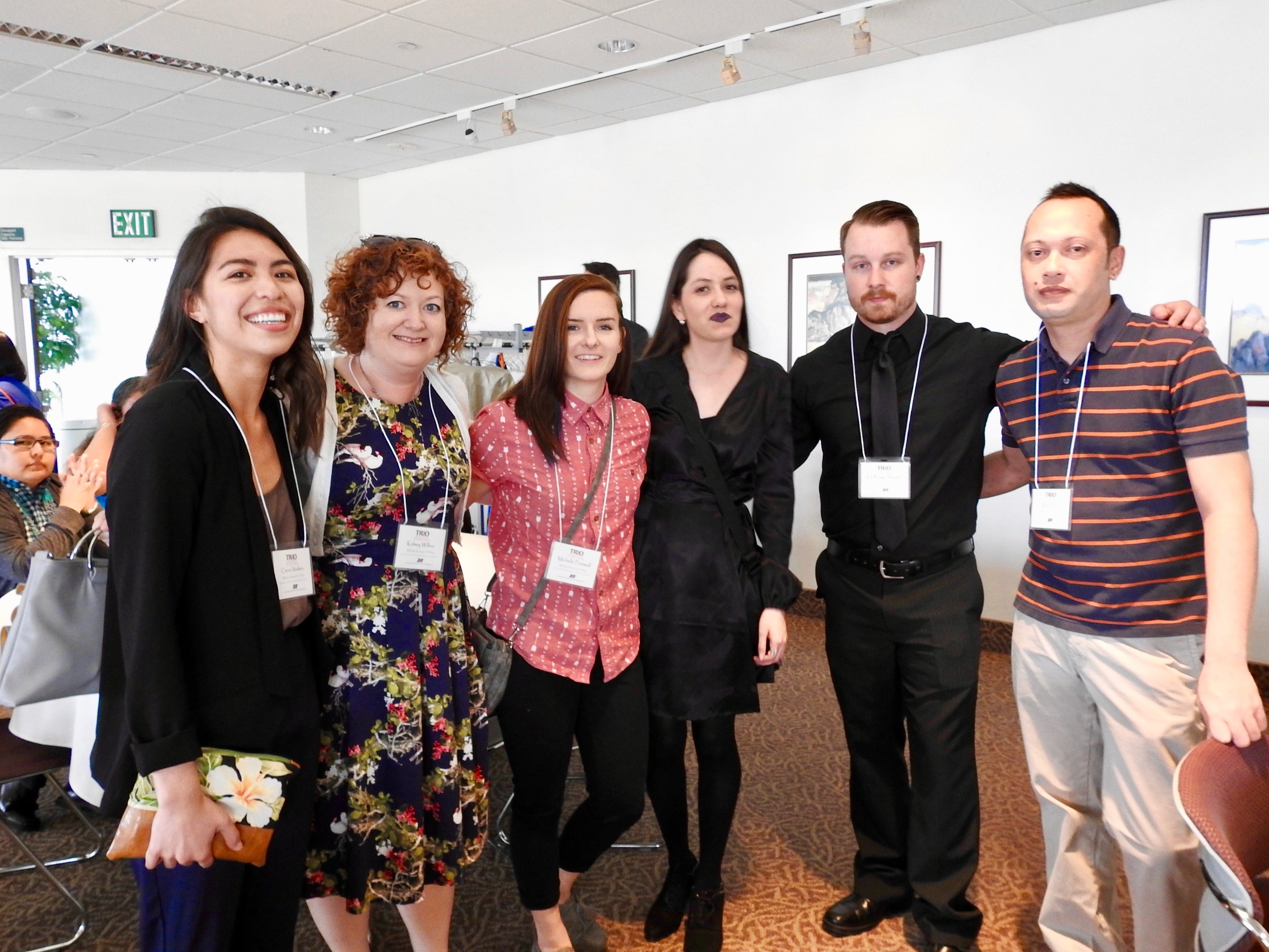 students at a research conference