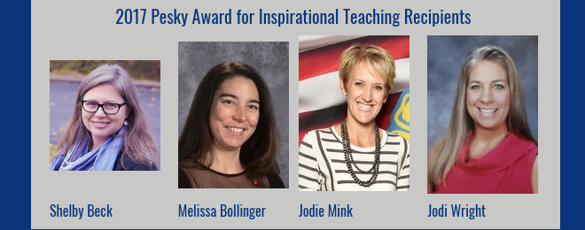 2017 Pesky Award for Inspirational Teaching, Boise State