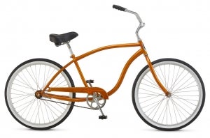 orange cruiser bicycle