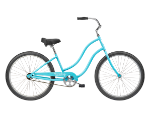 blue cruiser bicycle