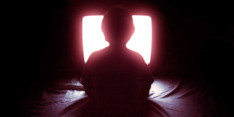 image of child watching tv