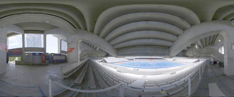 panorama inside stadium